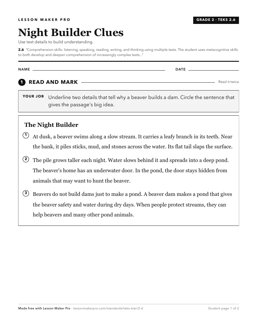 Preview of the 2.6 printable worksheet