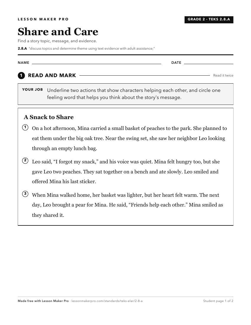 Preview of the 2.8.A printable worksheet