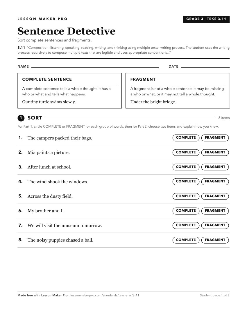 Preview of the 3.11 printable worksheet