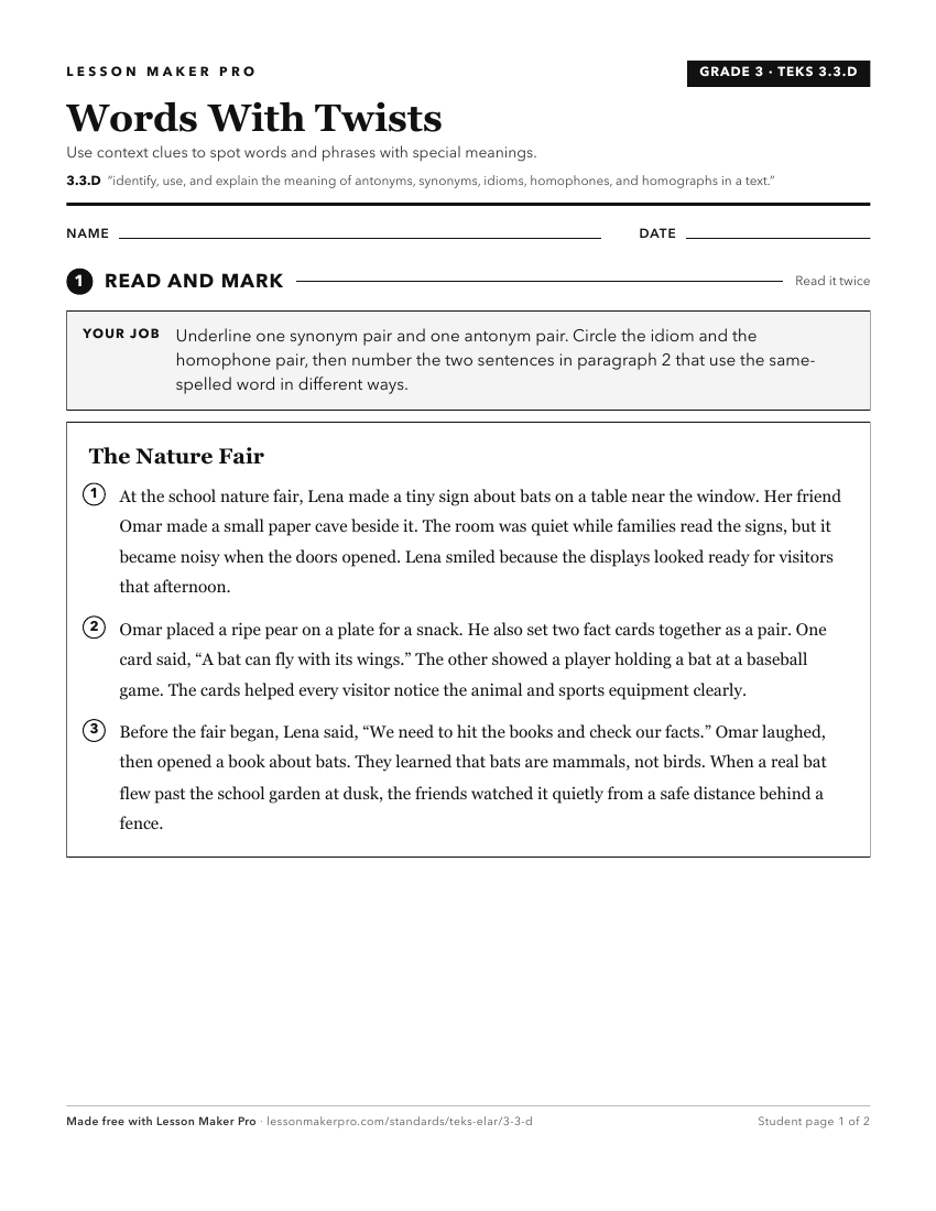 Preview of the 3.3.D printable worksheet