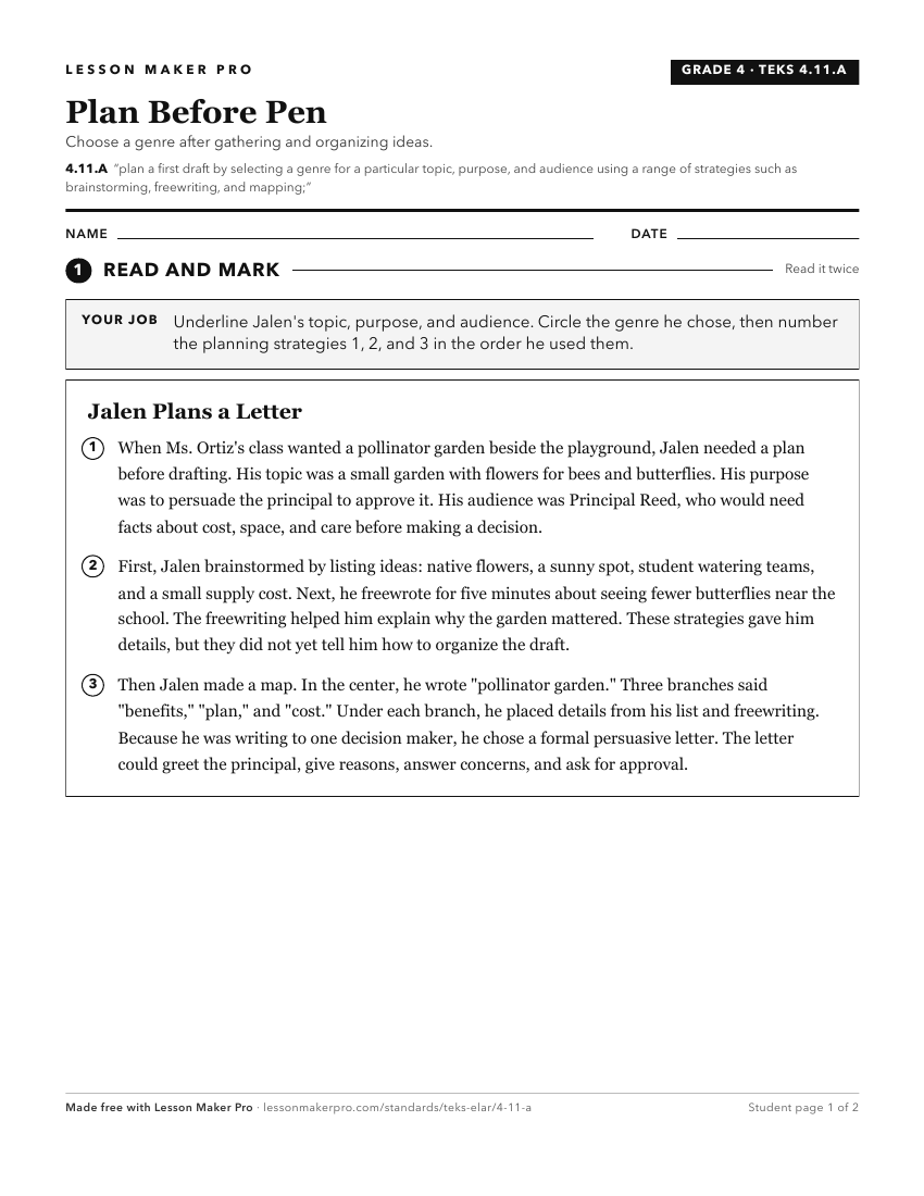 Preview of the 4.11.A printable worksheet