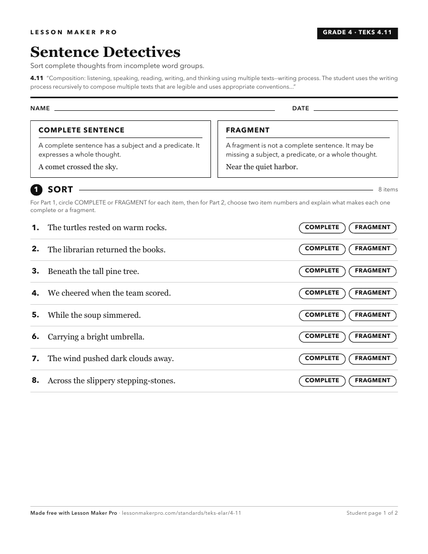 Preview of the 4.11 printable worksheet