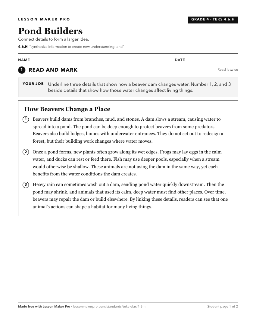 Preview of the 4.6.H printable worksheet