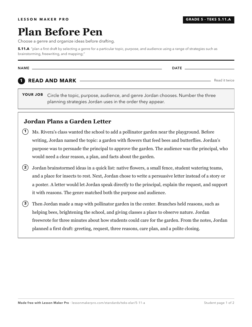 Preview of the 5.11.A printable worksheet