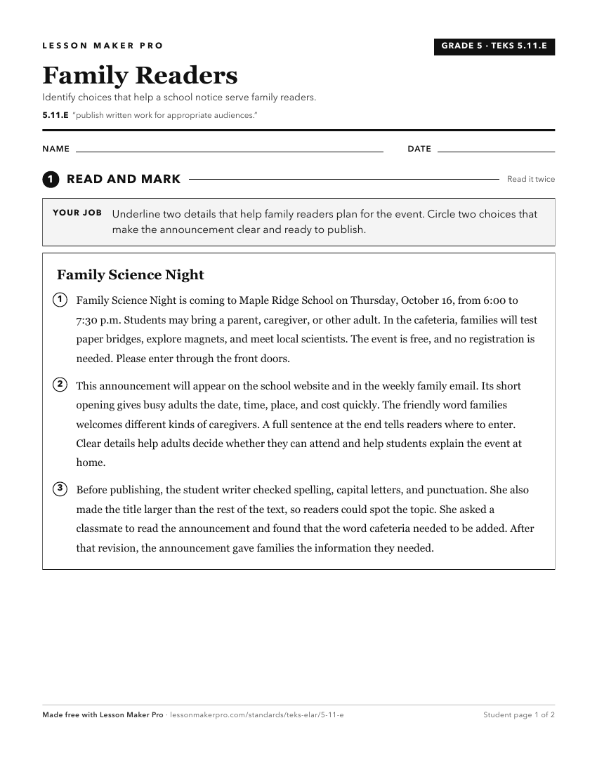 Preview of the 5.11.E printable worksheet