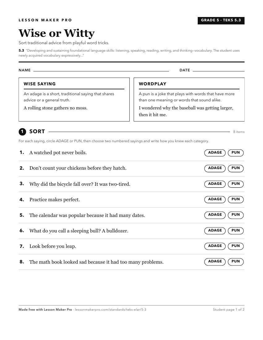 Preview of the 5.3 printable worksheet