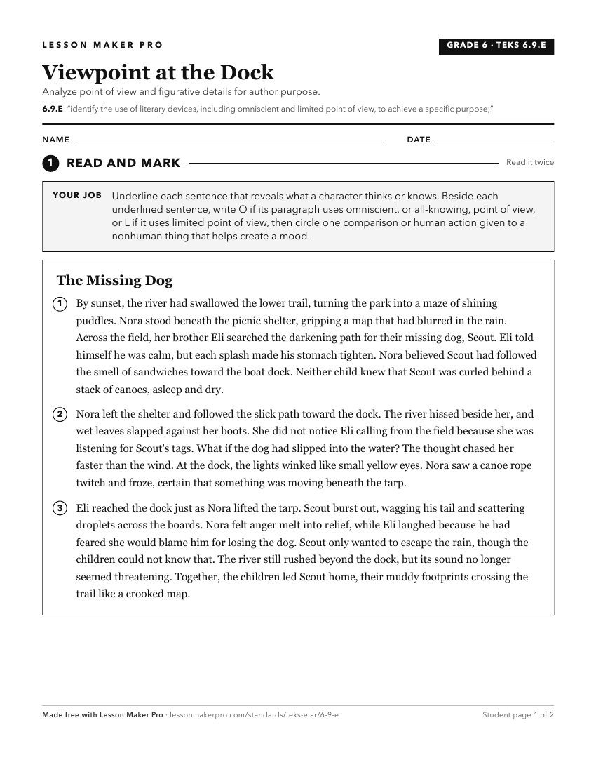 Preview of the 6.9.E printable worksheet