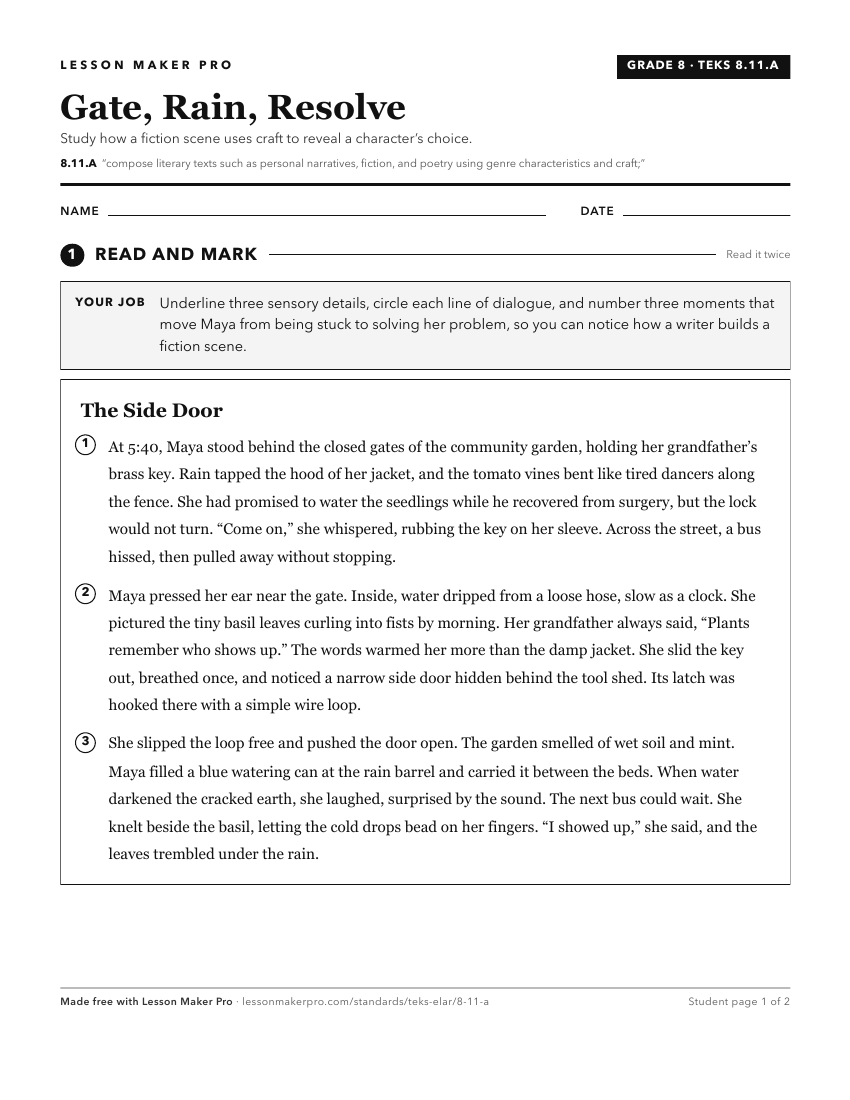 Preview of the 8.11.A printable worksheet
