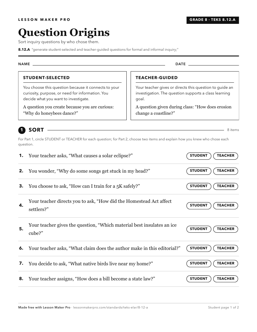 Preview of the 8.12.A printable worksheet