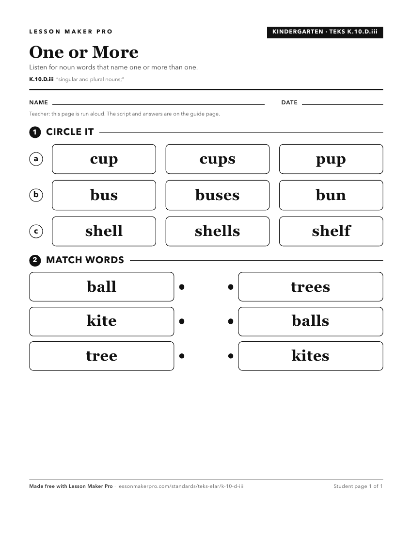 Preview of the K.10.D.iii printable worksheet