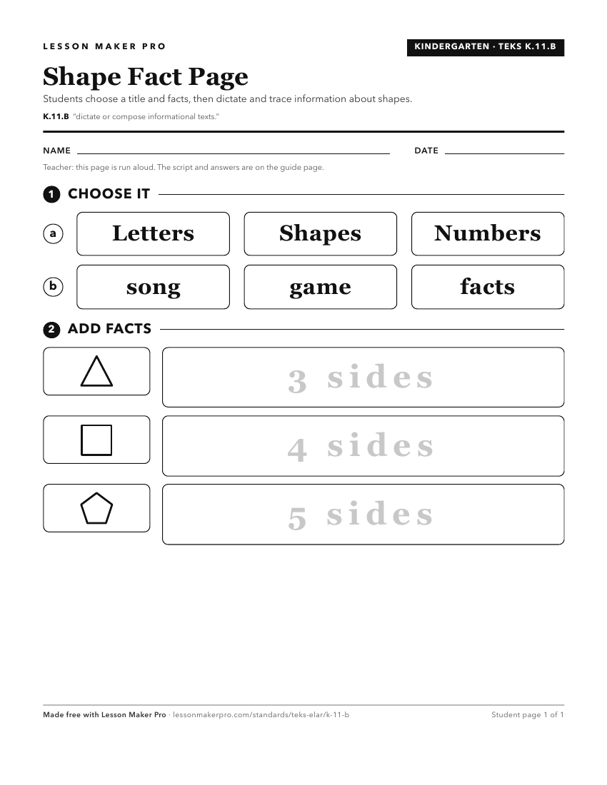 Preview of the K.11.B printable worksheet