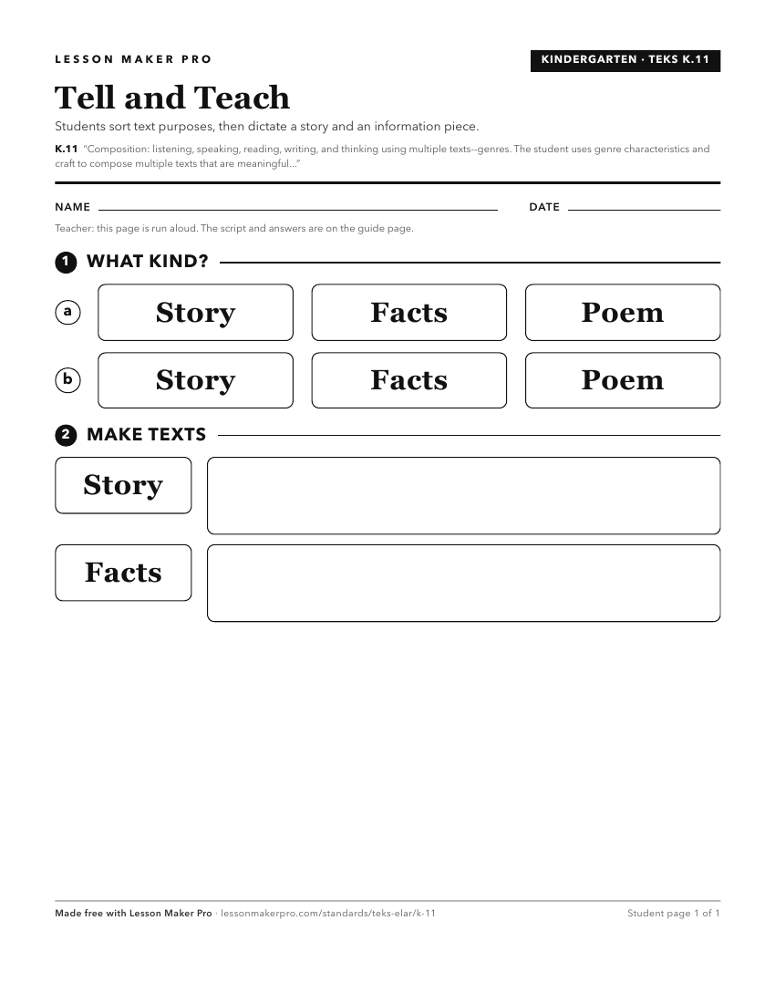 Preview of the K.11 printable worksheet