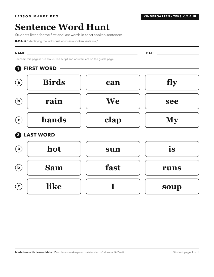 Preview of the K.2.A.iii printable worksheet
