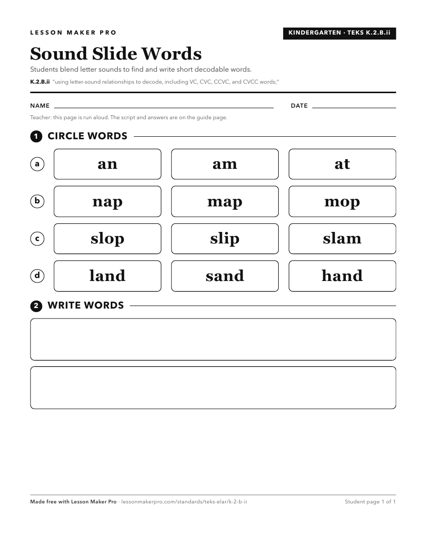 Preview of the K.2.B.ii printable worksheet