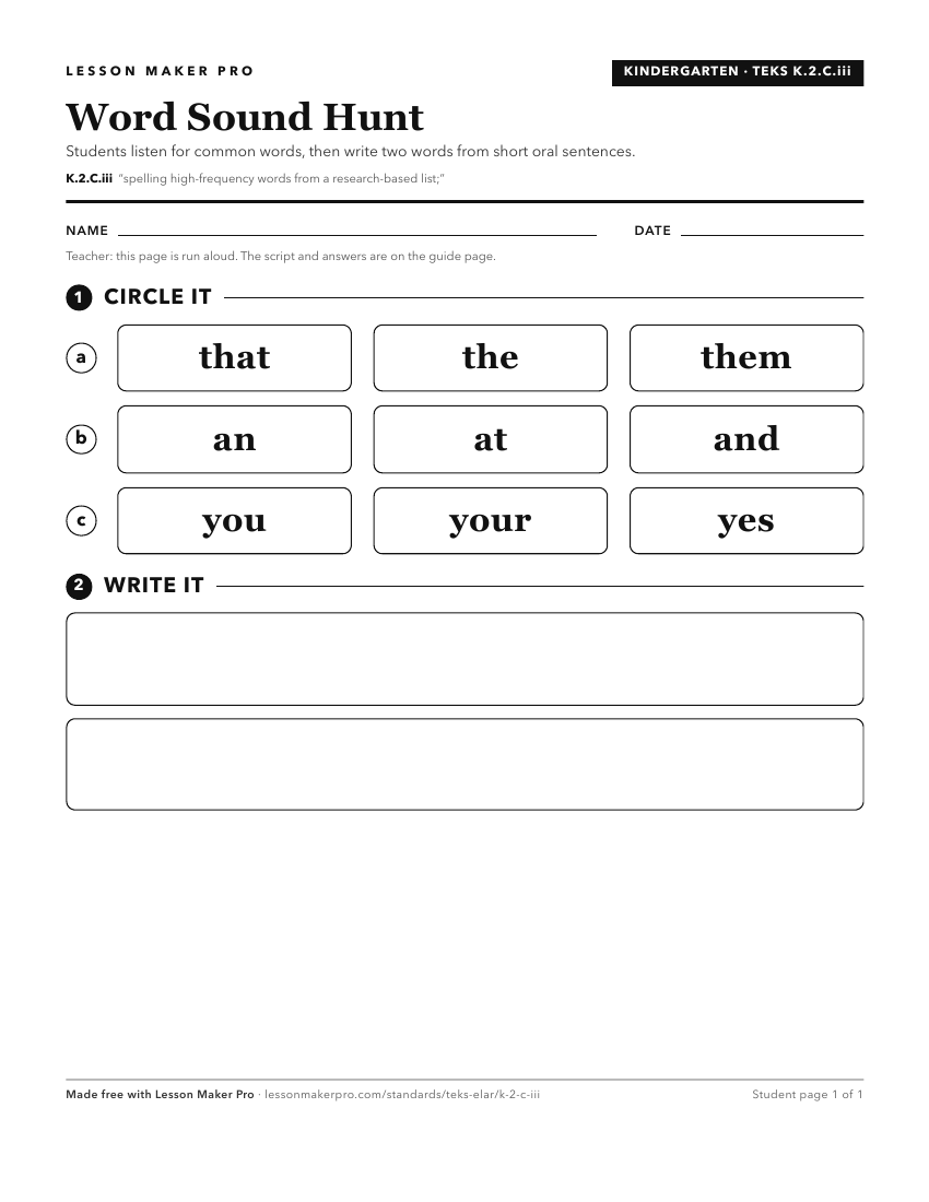 Preview of the K.2.C.iii printable worksheet