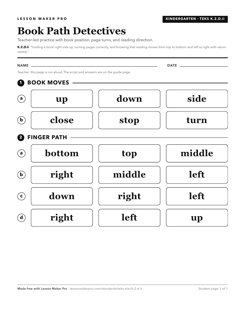 Preview of the K.2.D.ii printable worksheet