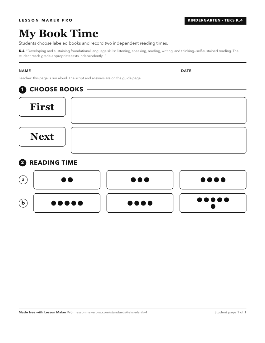 Preview of the K.4 printable worksheet