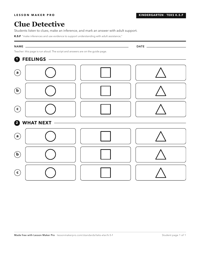 Preview of the K.5.F printable worksheet