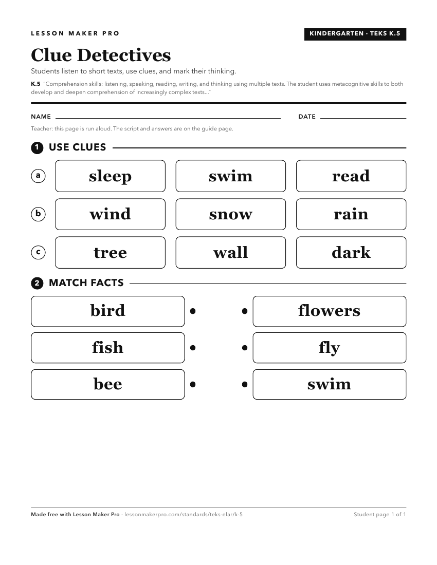 Preview of the K.5 printable worksheet