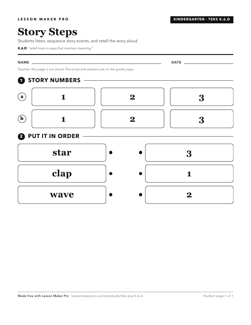 Preview of the K.6.D printable worksheet