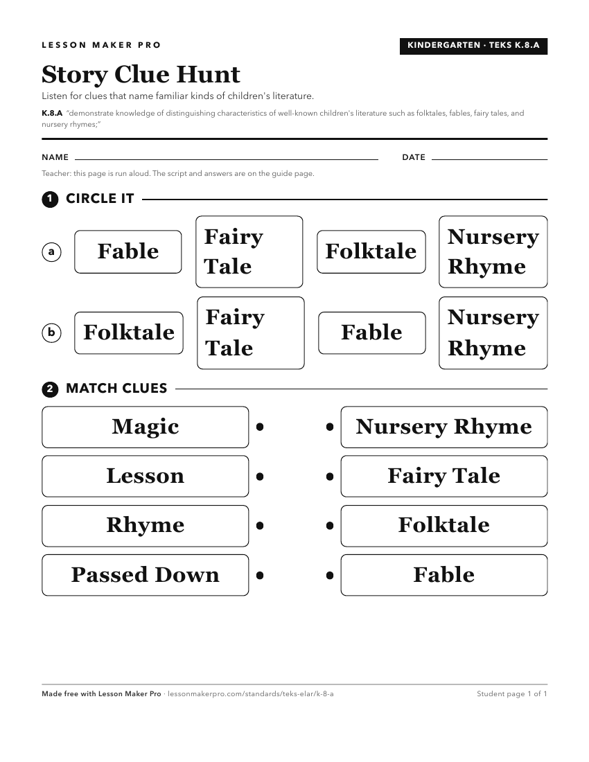 Preview of the K.8.A printable worksheet