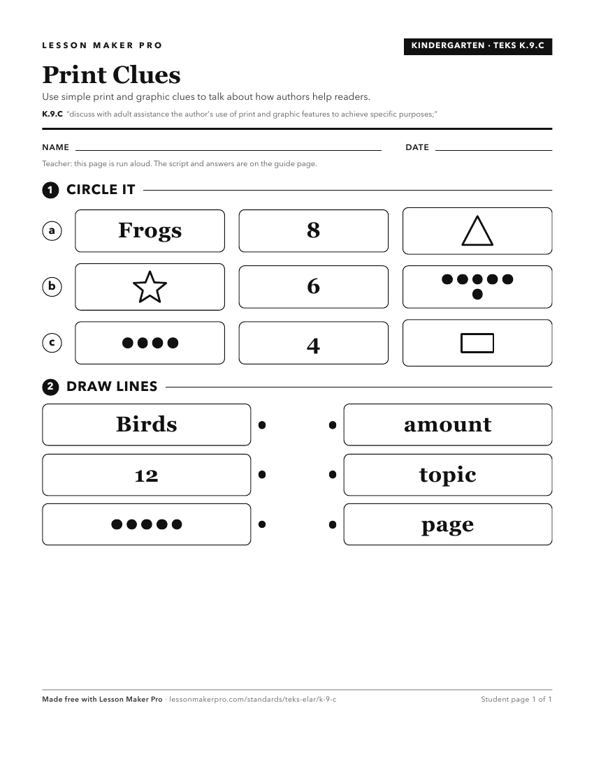 Preview of the K.9.C printable worksheet