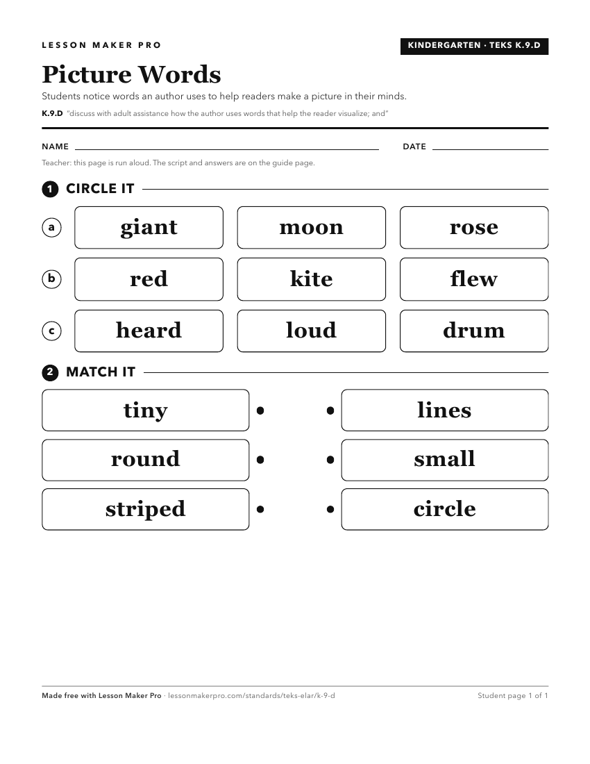Preview of the K.9.D printable worksheet