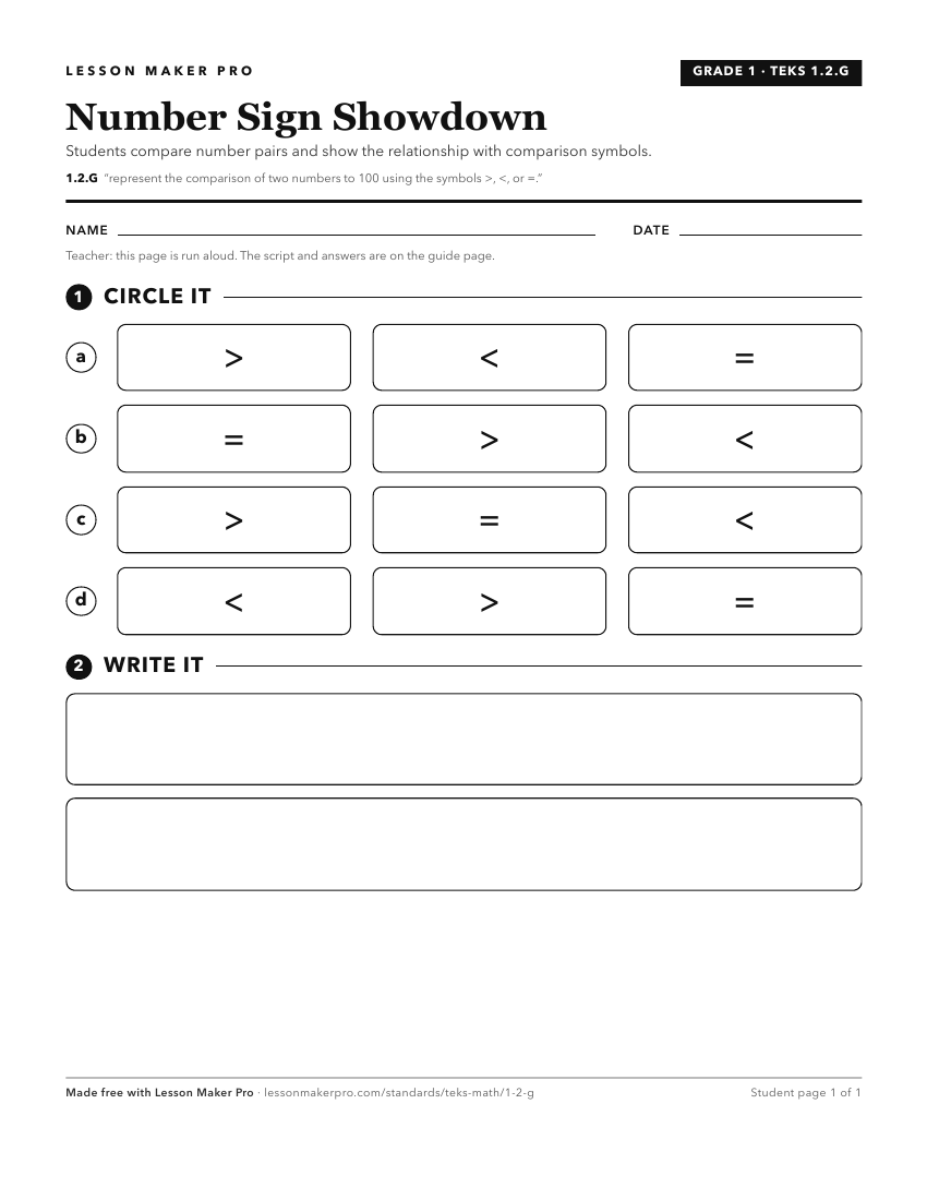 Preview of the 1.2.G printable worksheet