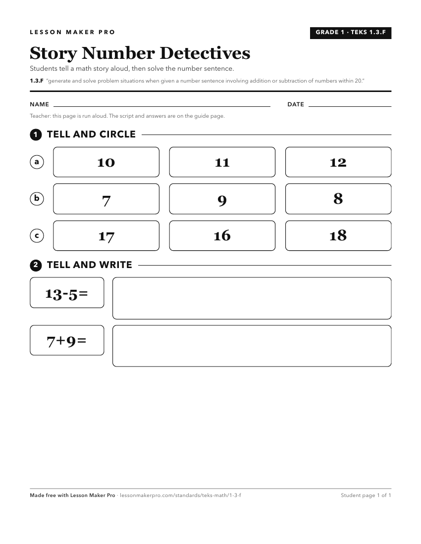 Preview of the 1.3.F printable worksheet