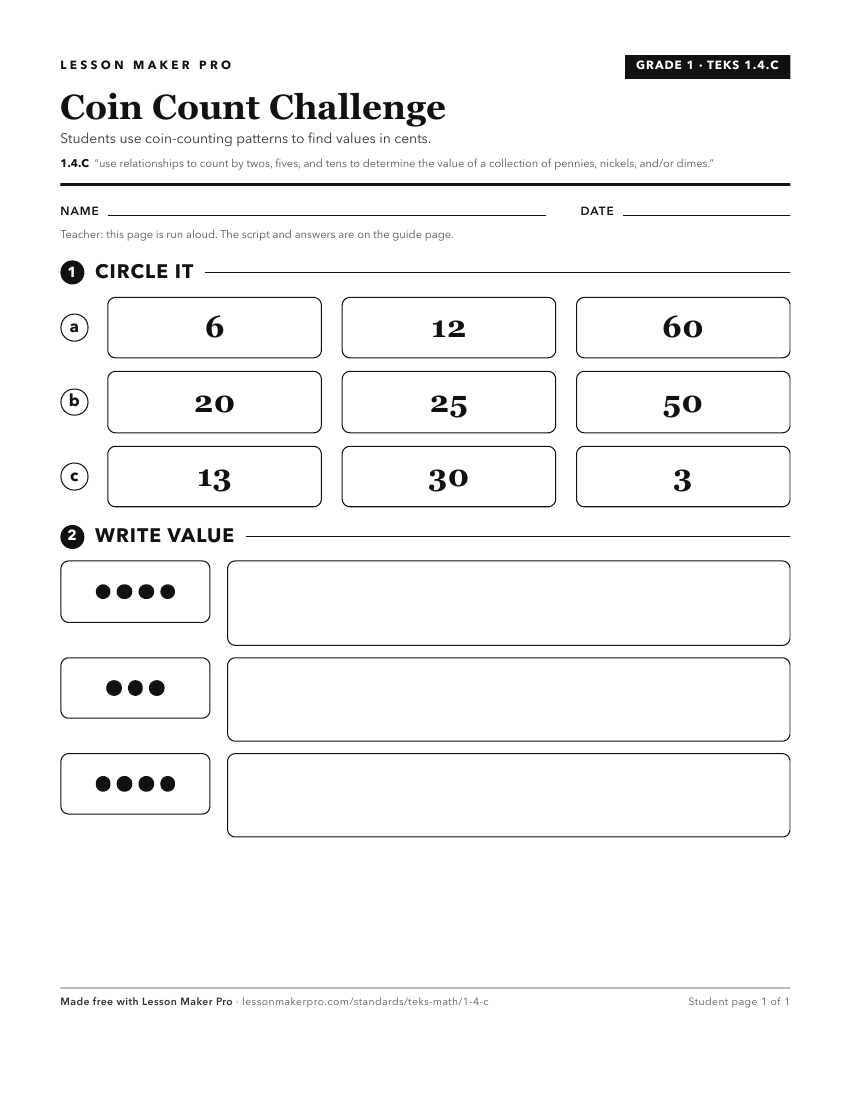 Preview of the 1.4.C printable worksheet