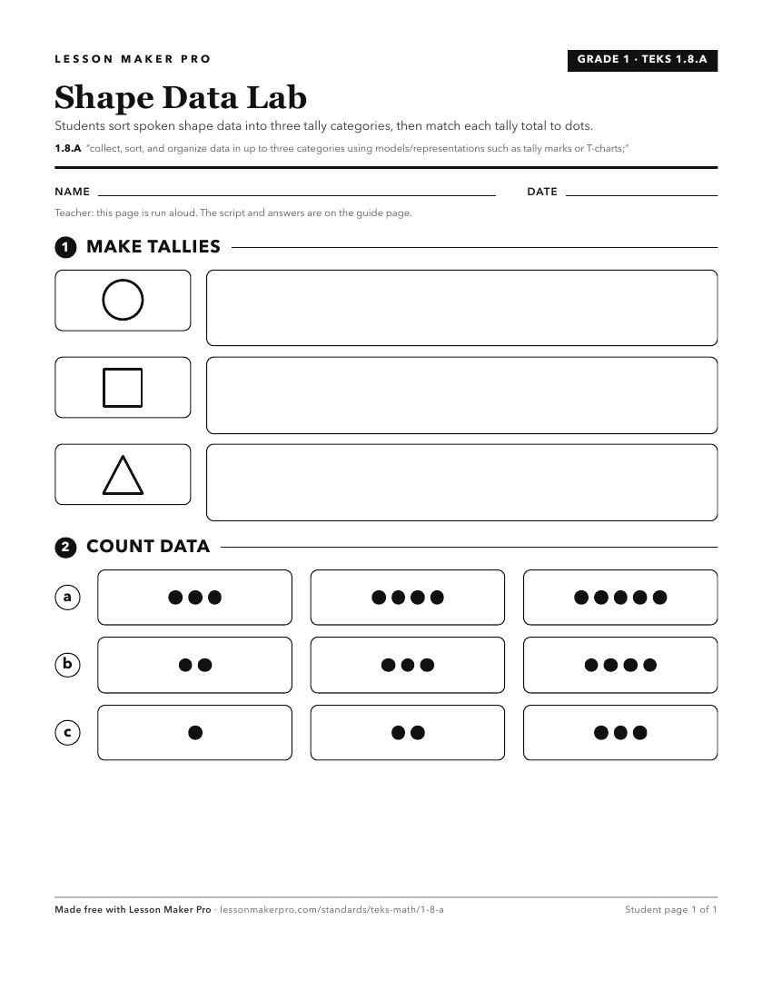 Preview of the 1.8.A printable worksheet