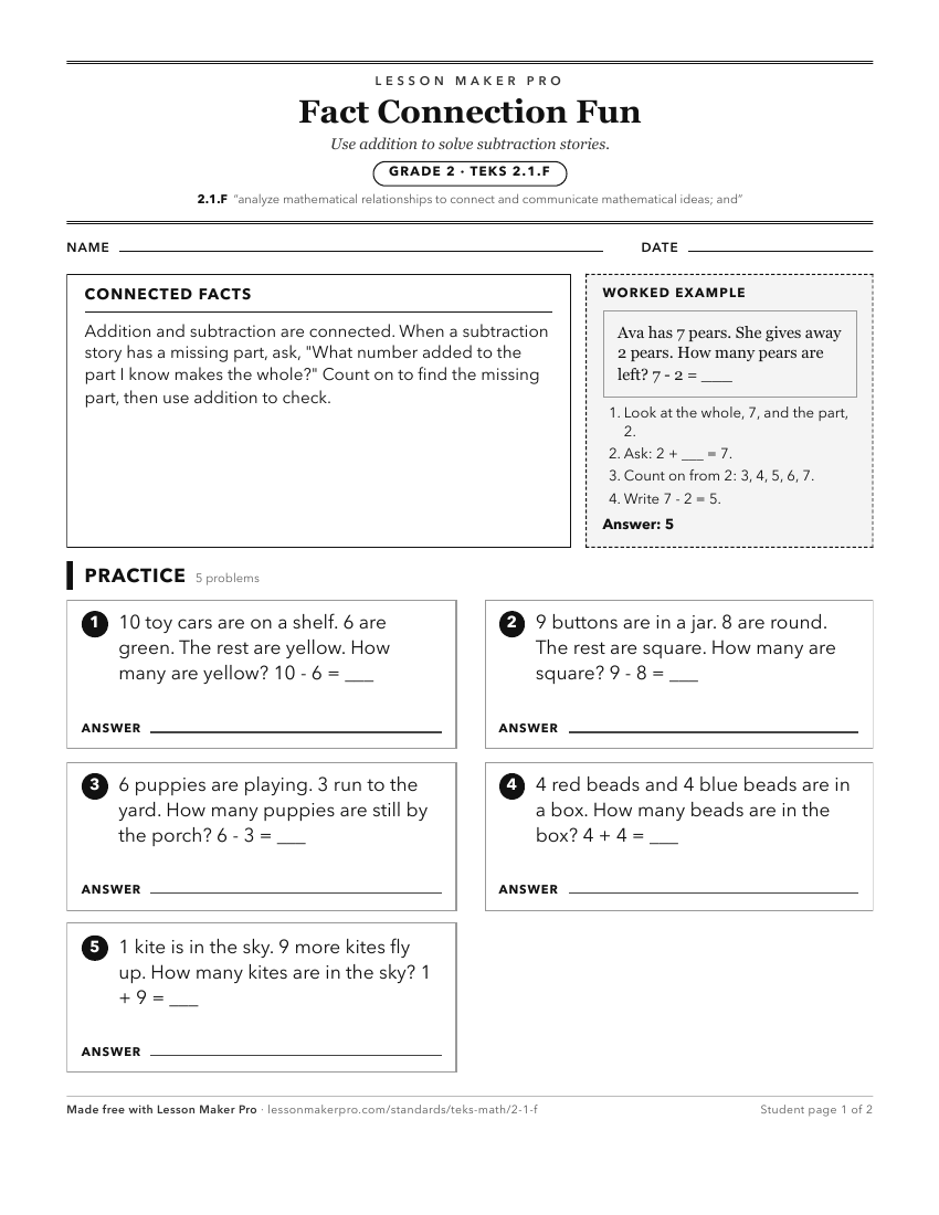 Preview of the 2.1.F printable worksheet