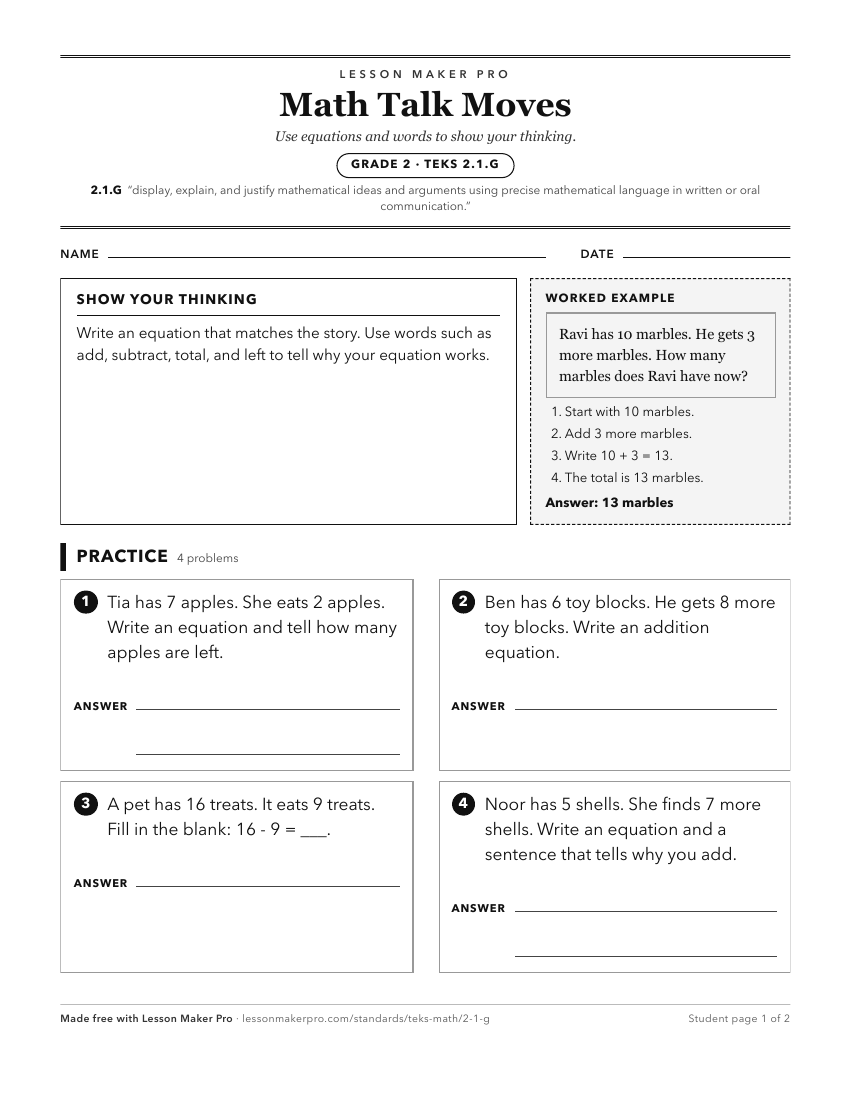 Preview of the 2.1.G printable worksheet