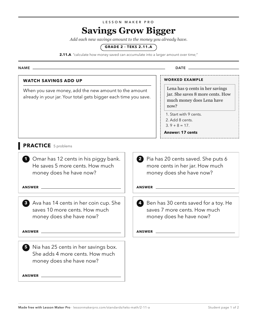 Preview of the 2.11.A printable worksheet