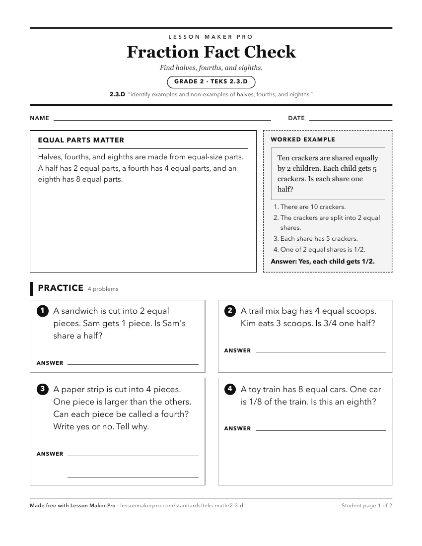 Preview of the 2.3.D printable worksheet