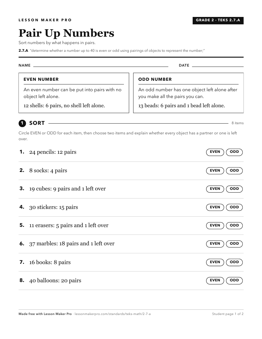 Preview of the 2.7.A printable worksheet