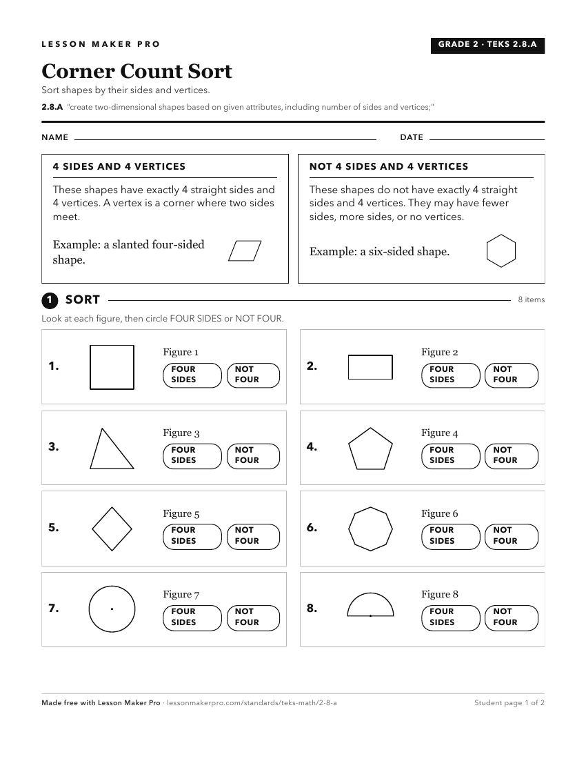 Preview of the 2.8.A printable worksheet