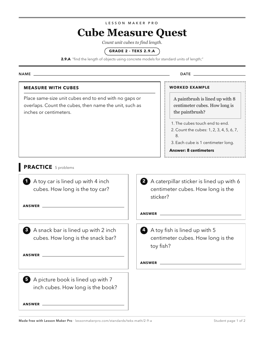 Preview of the 2.9.A printable worksheet