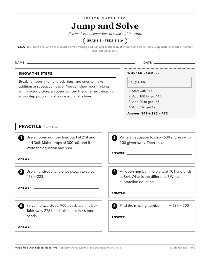 Preview of the 3.5.A printable worksheet