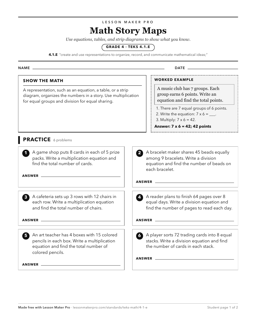Preview of the 4.1.E printable worksheet