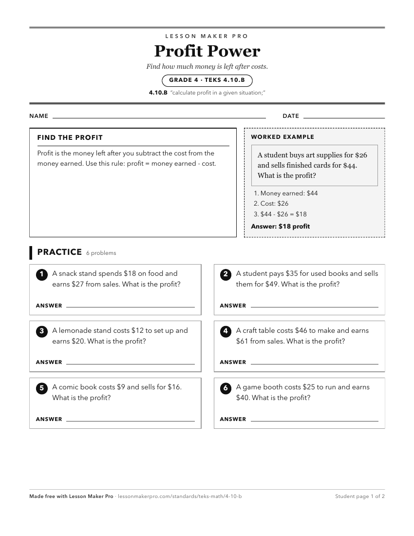 Preview of the 4.10.B printable worksheet