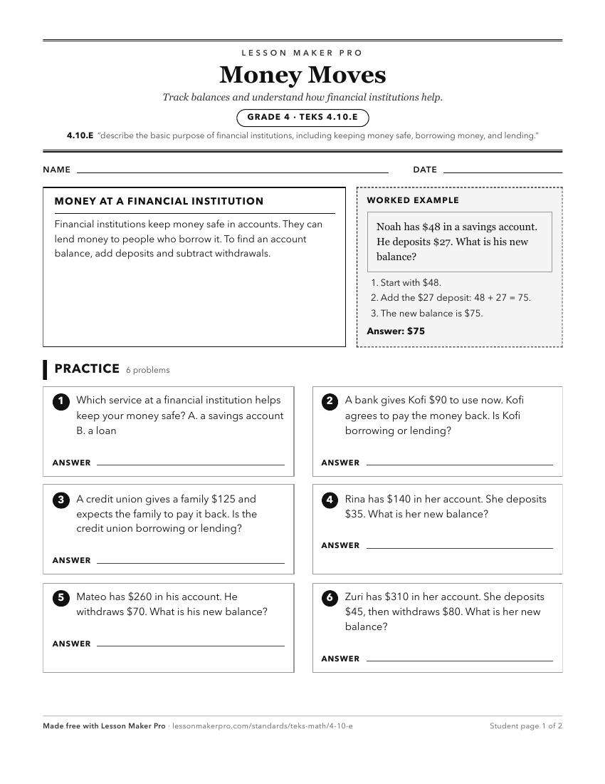 Preview of the 4.10.E printable worksheet