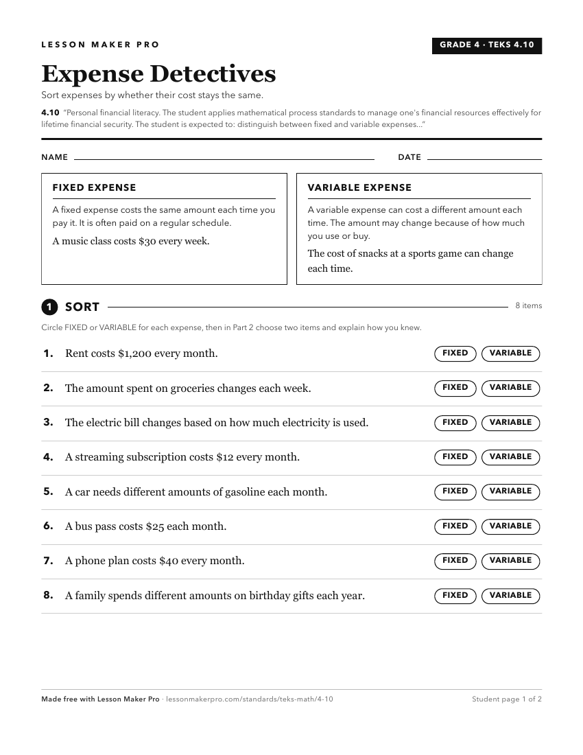 Preview of the 4.10 printable worksheet