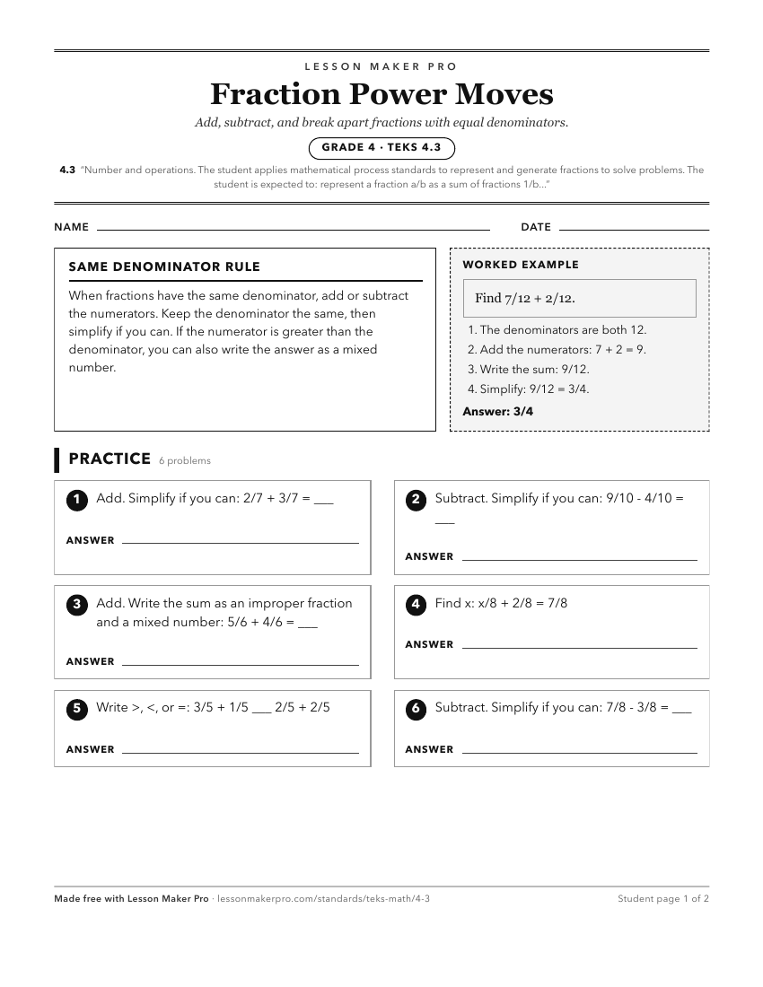 Preview of the 4.3 printable worksheet