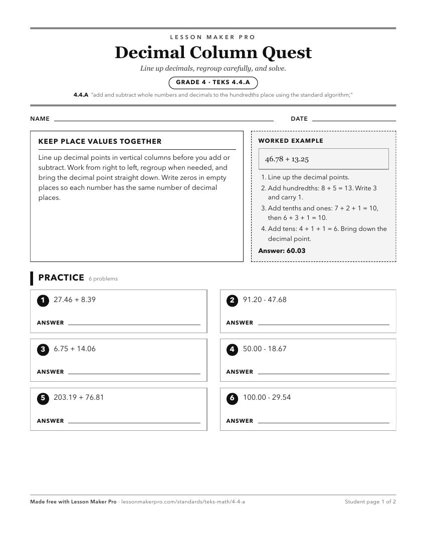 Preview of the 4.4.A printable worksheet