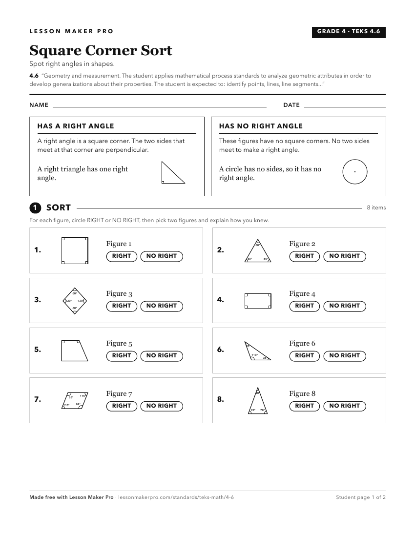 Preview of the 4.6 printable worksheet