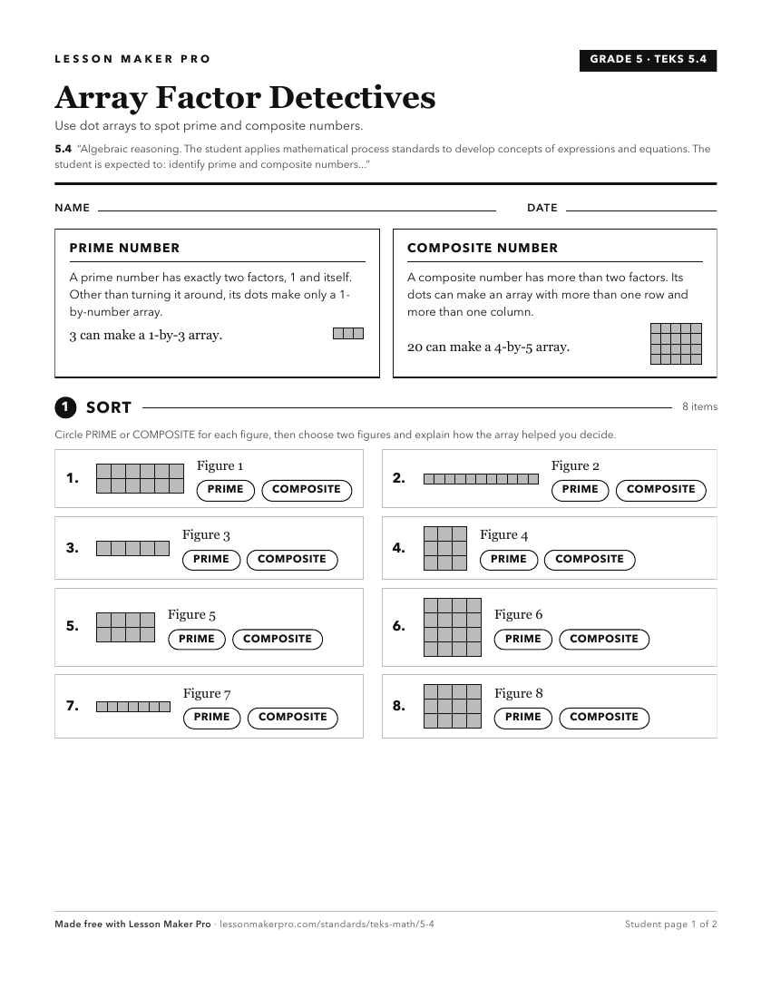 Preview of the 5.4 printable worksheet