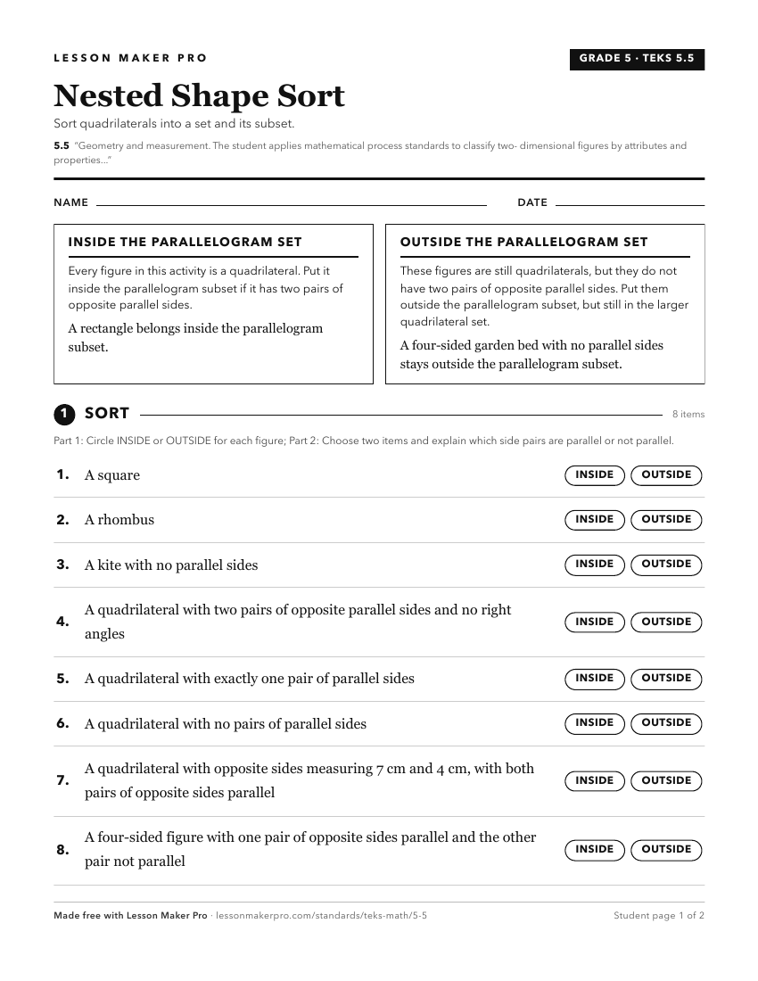Preview of the 5.5 printable worksheet