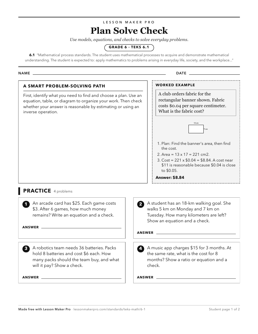 Preview of the 6.1 printable worksheet