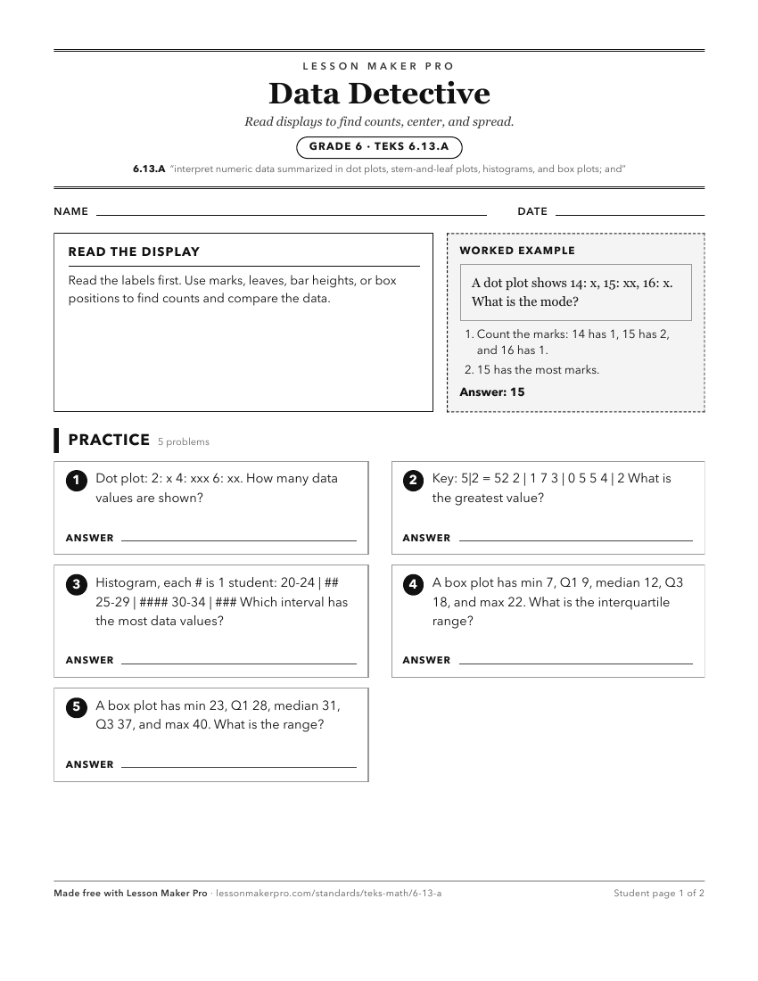 Preview of the 6.13.A printable worksheet